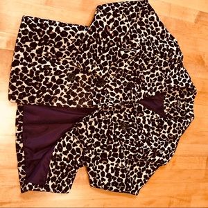 Animal print pea coat